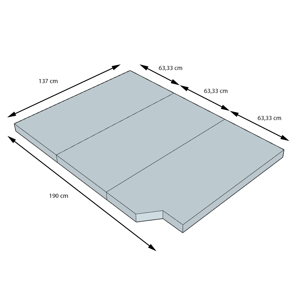 Faltbare Matratze Camper MB Marco Polo Horizon/Activity W447 (2014-2024)