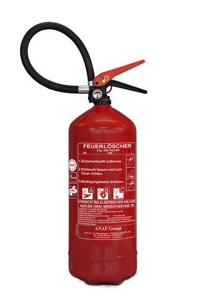 ABC Feuerlöscher mit Druckanzeige - 6 KG