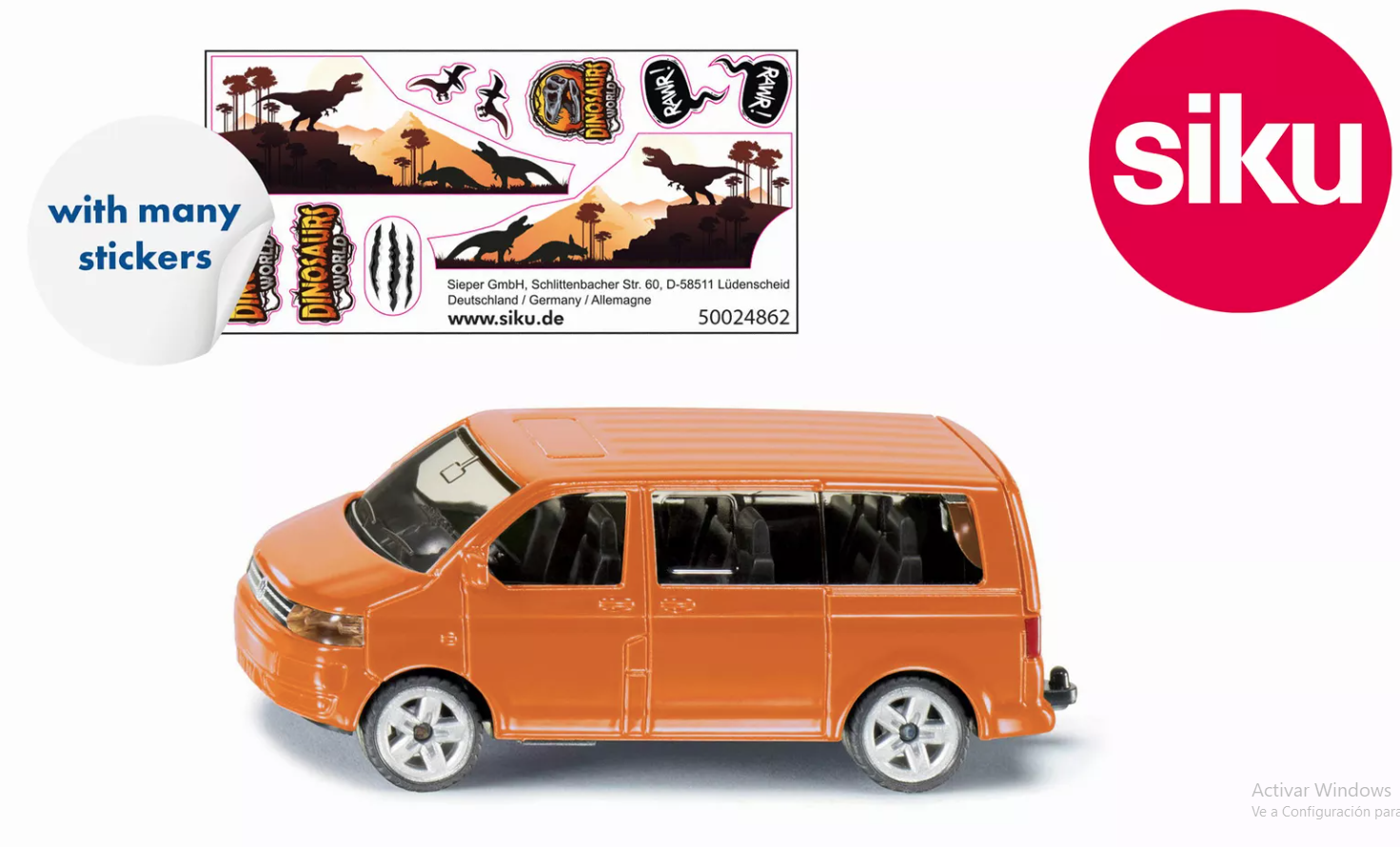 Orange VW toy van