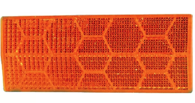 Orangefarbener rechteckiger selbstklebender Katzenaugenreflektor 110X44mm