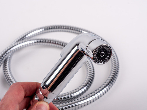 Shower set CHROM with 1.5m hose + wall bracket, 1/2" connection