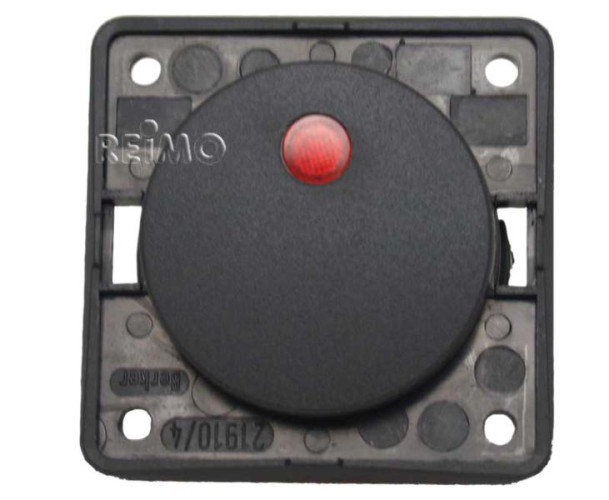 BERKER Wippschalter 12V, anthrazit, mit roter LED-Kontroll-Anzeige