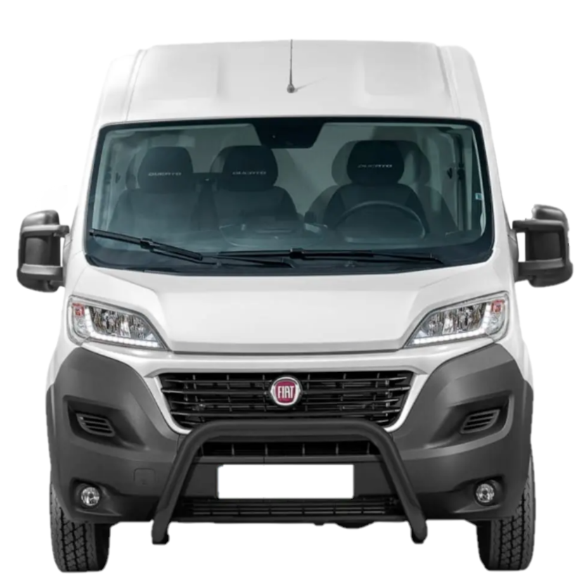 Big Bar (EEC) Ø70mm schwarze Frontstoßstange für Fiat Ducato (>2007)