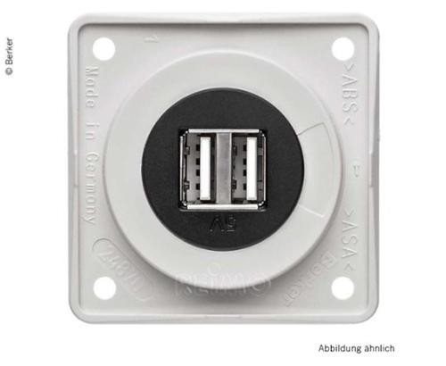 Berker 12V dual USB charging socket