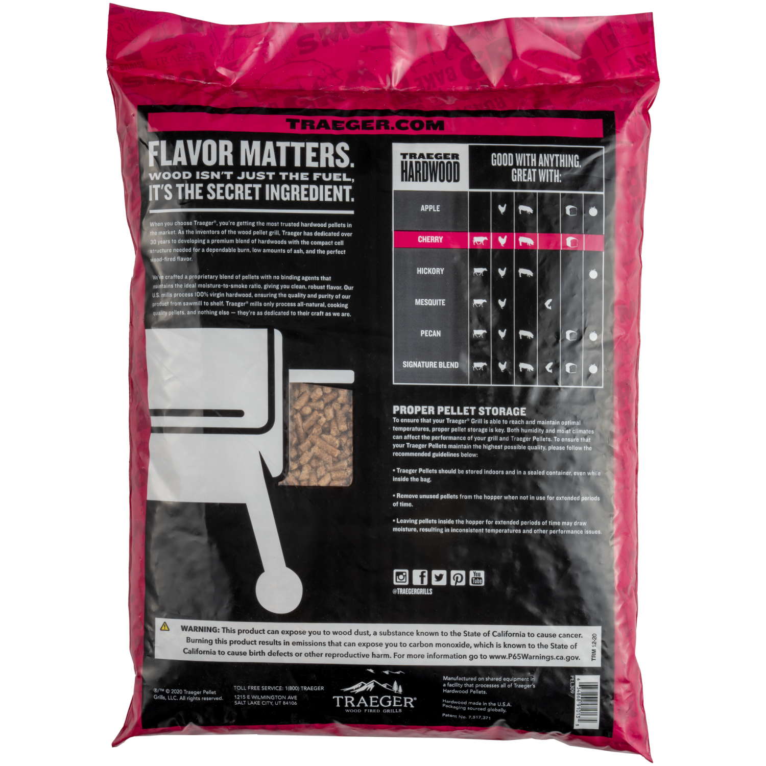 Pellets de madera TRAEGER Cerezo 9 kg