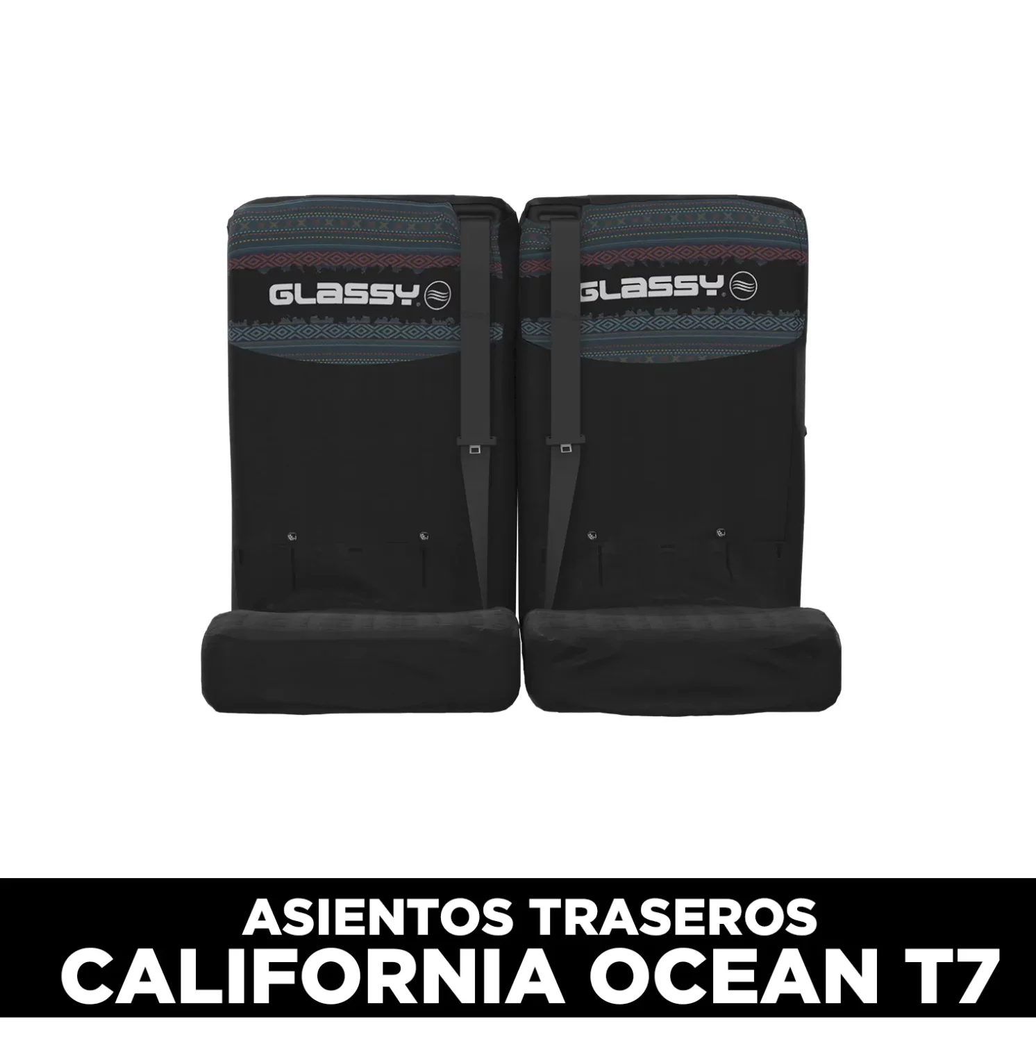 GLASSY California Ocean T7 Fiji double rear bench cover