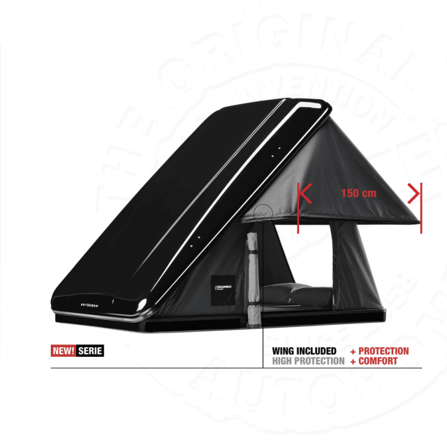 Tente de toit AUTOHOME Columbus Variant Small Black Storm X-Long