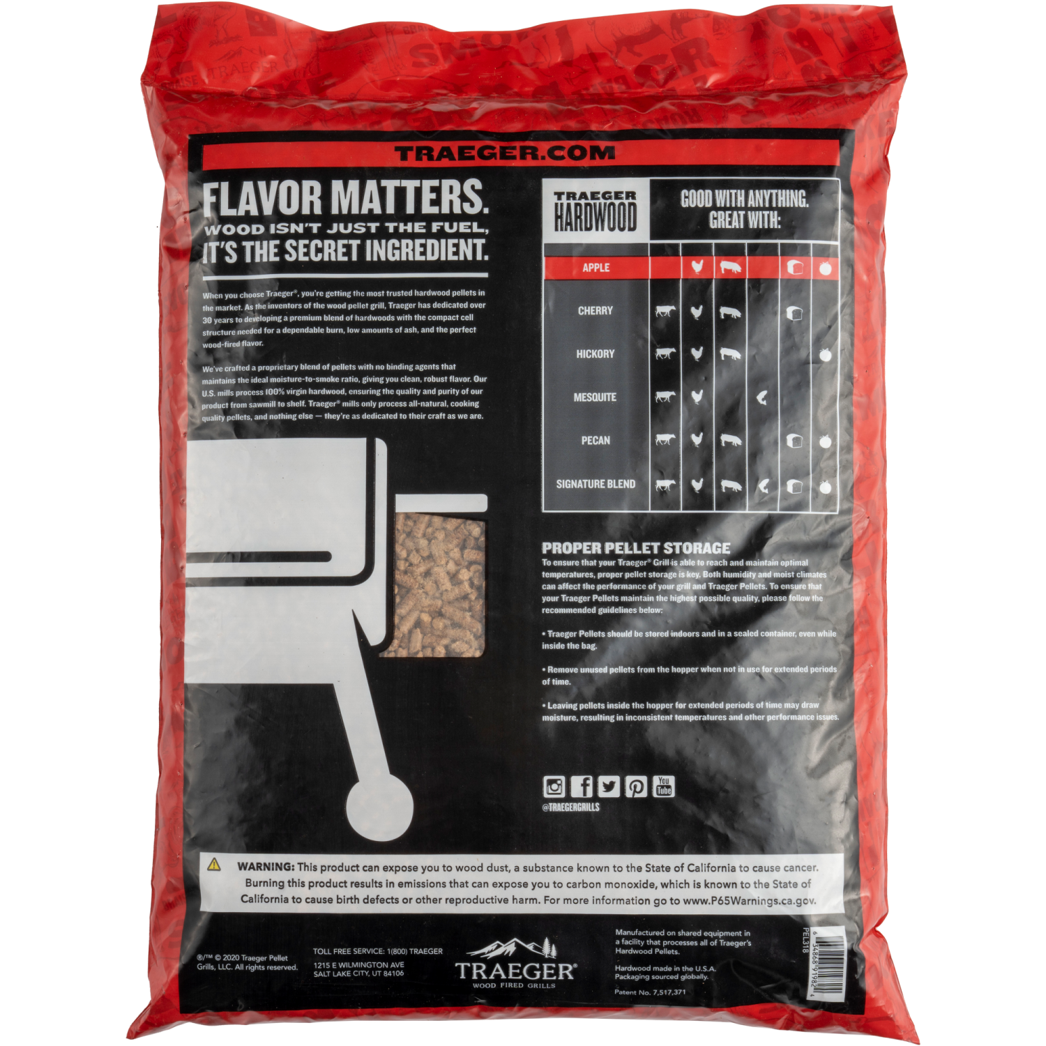 Pellets de madera TRAEGER Manzano  9 kg