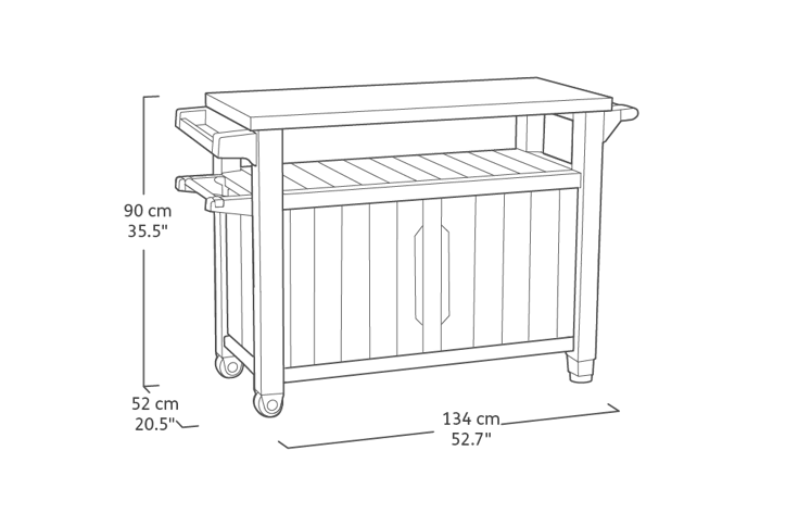 LOTUSGRILL KETER Unity Küchentisch für den Außenbereich