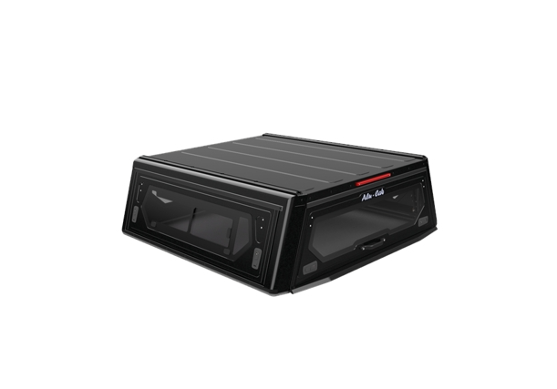 Hardtop ALU-CAB "Contour Next Generation" para Toyota Hilux Revo doble cabina a partir de 2016 - aluminio negro con ventanas laterales