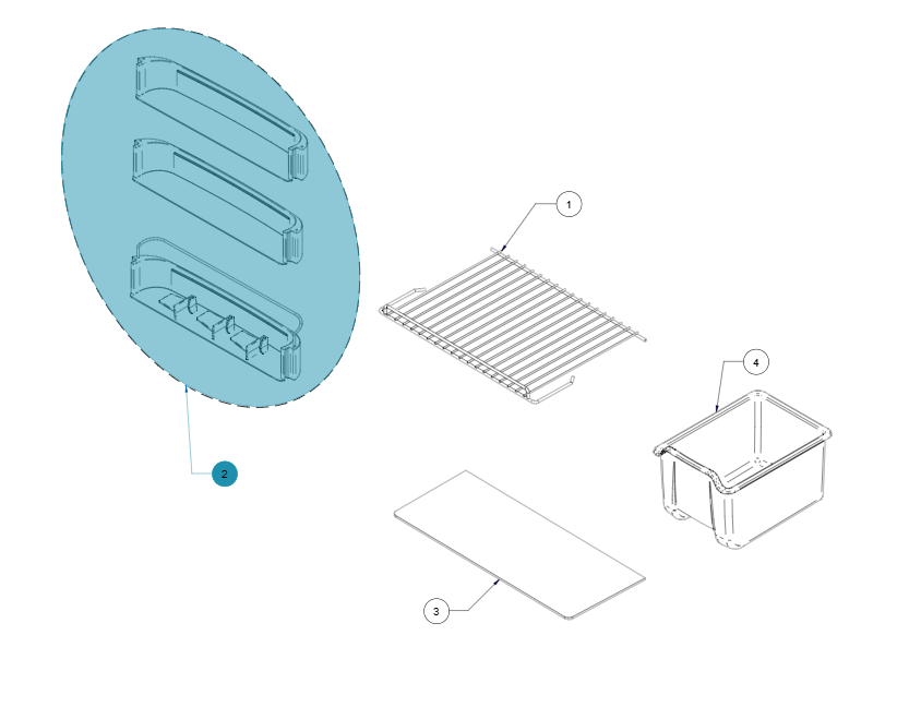 Kit de prestatges per a nevera VITRIFRIGO C85/95 - 5070/75/80/90