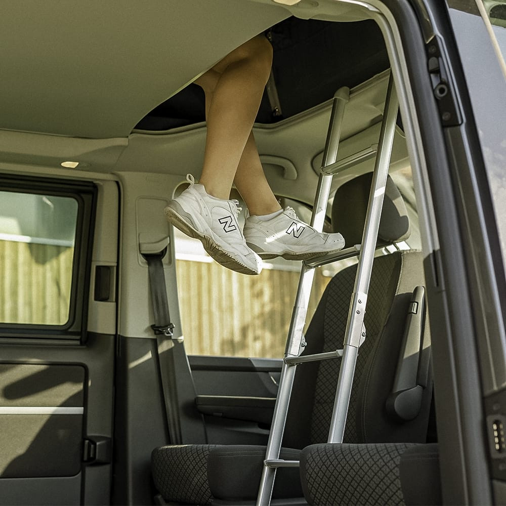 stepBOXX folding camping ladder