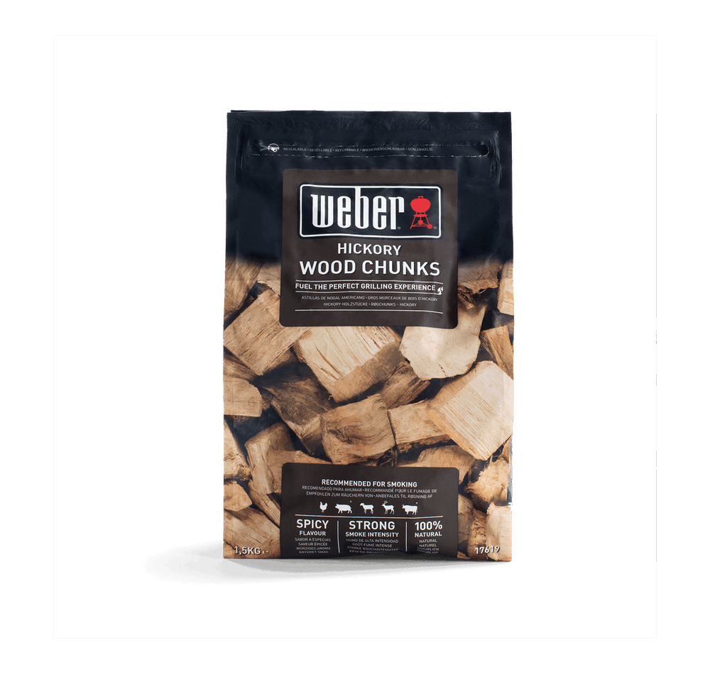 Trossos de llenya WEBER per a fumar Hickory