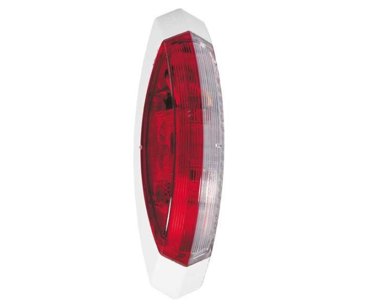 Red/white clearance light, white base for left side