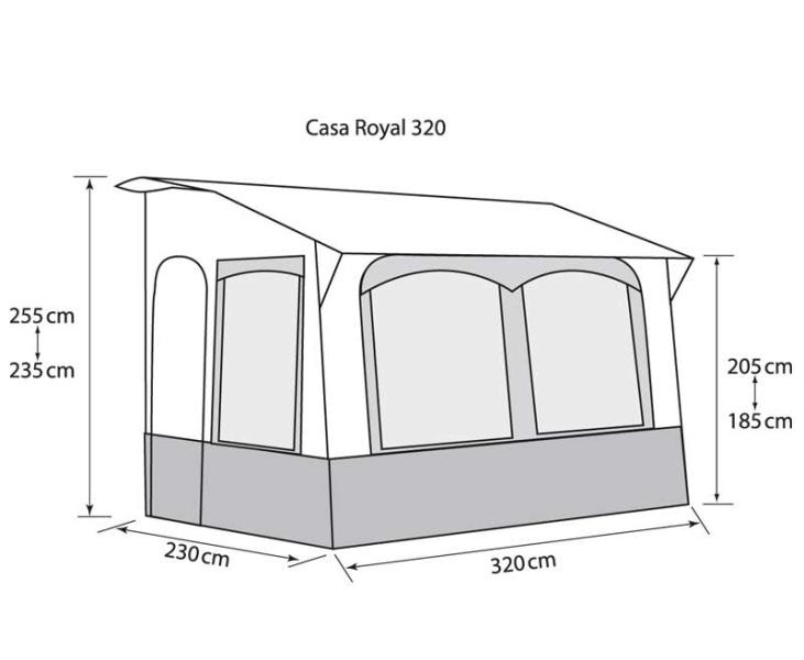 Ganzjahres-Wohnwagen-Vorzelt Casa Royal 320