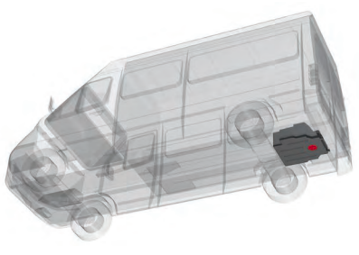 Gray water tank Ford Transit V363 90L