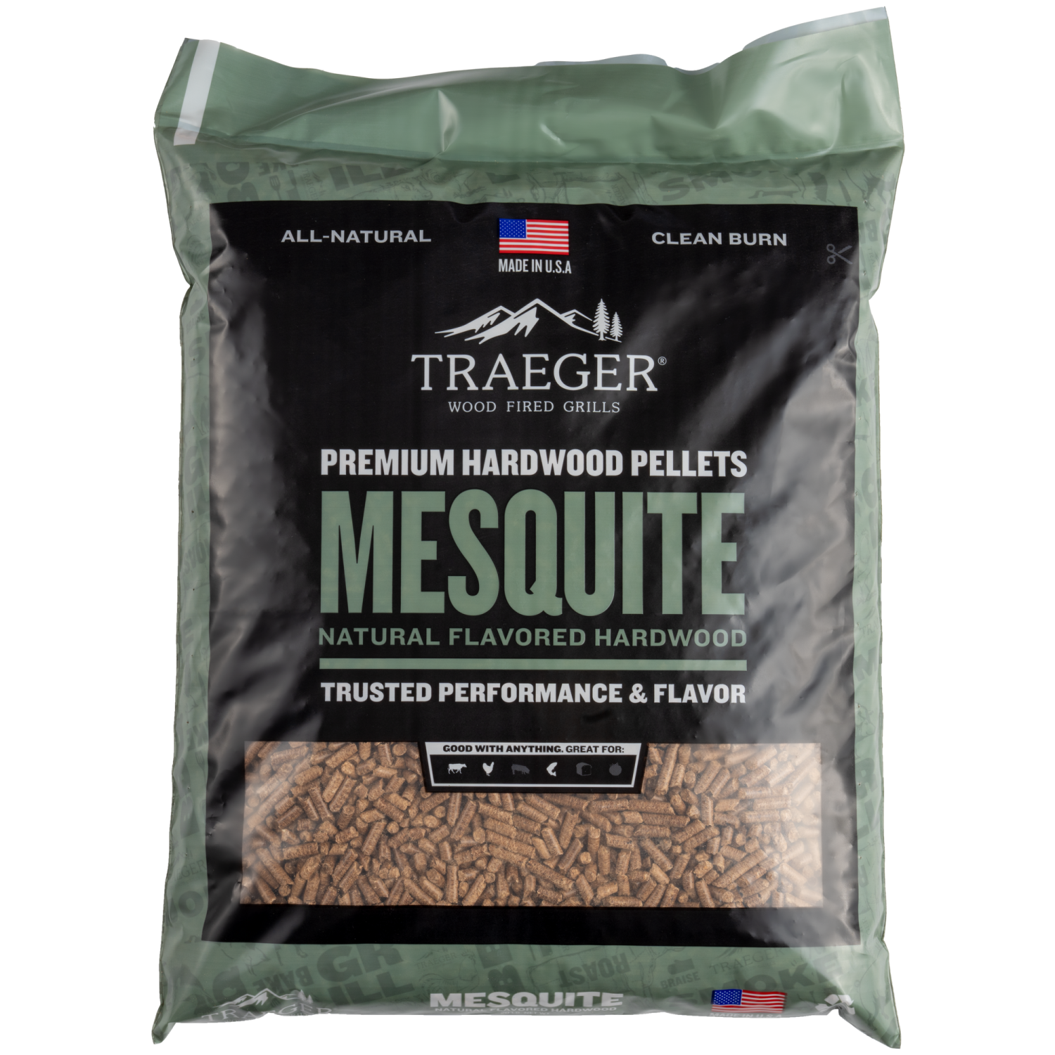 Pèl·lets de fusta TRAEGER Mesquite 9 kg