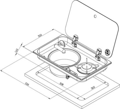 CARBEST kitchen and sink combo