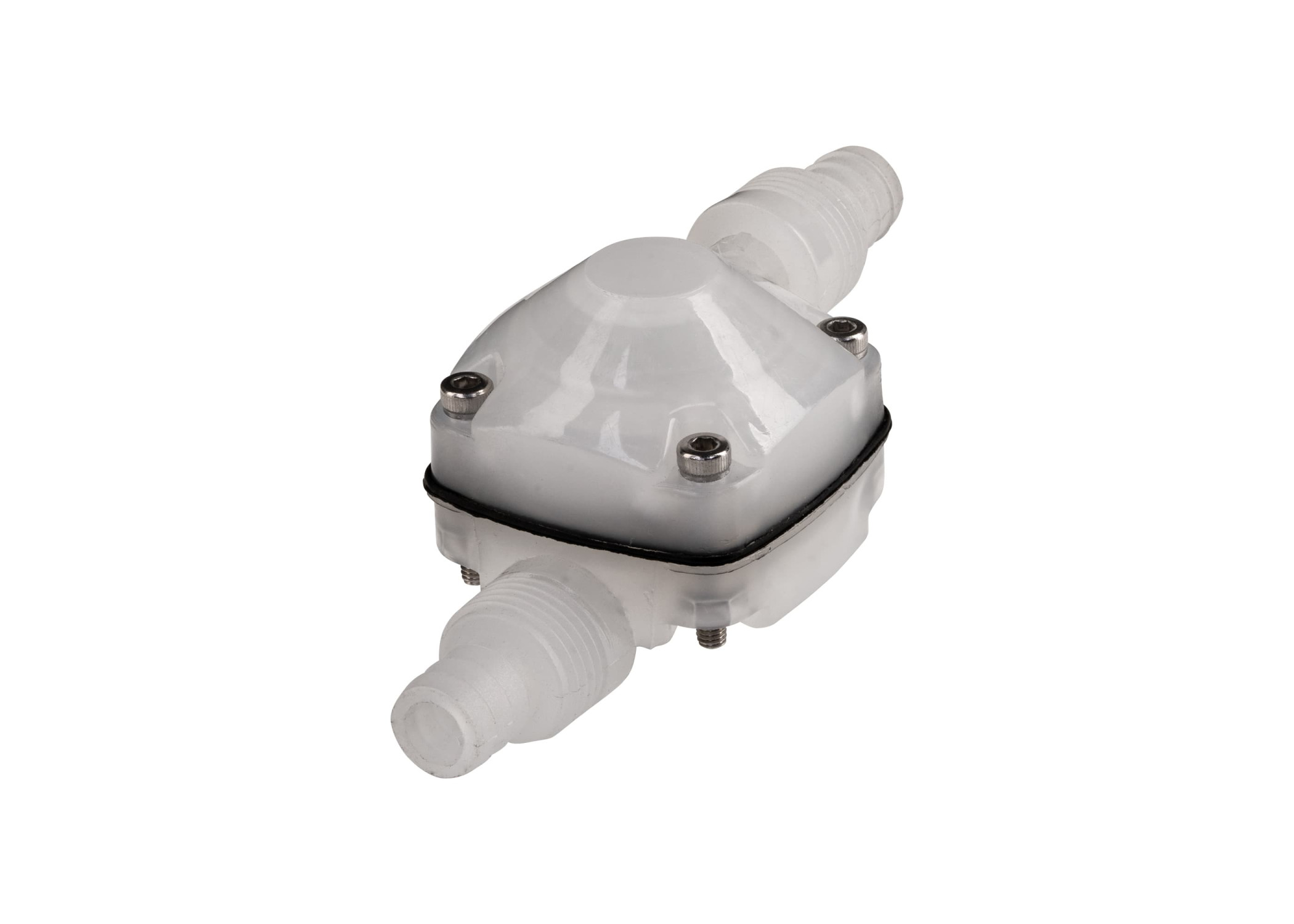 Water filter with hose connections on both sides, 12mm