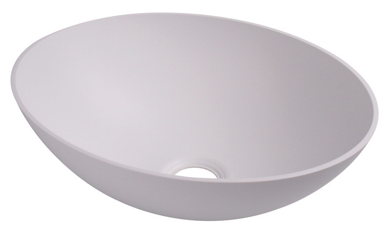 White oval sink