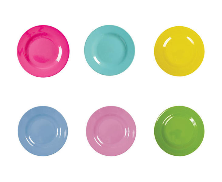 RICE plate set 6 pcs. Ø 20 cm, 6 colors