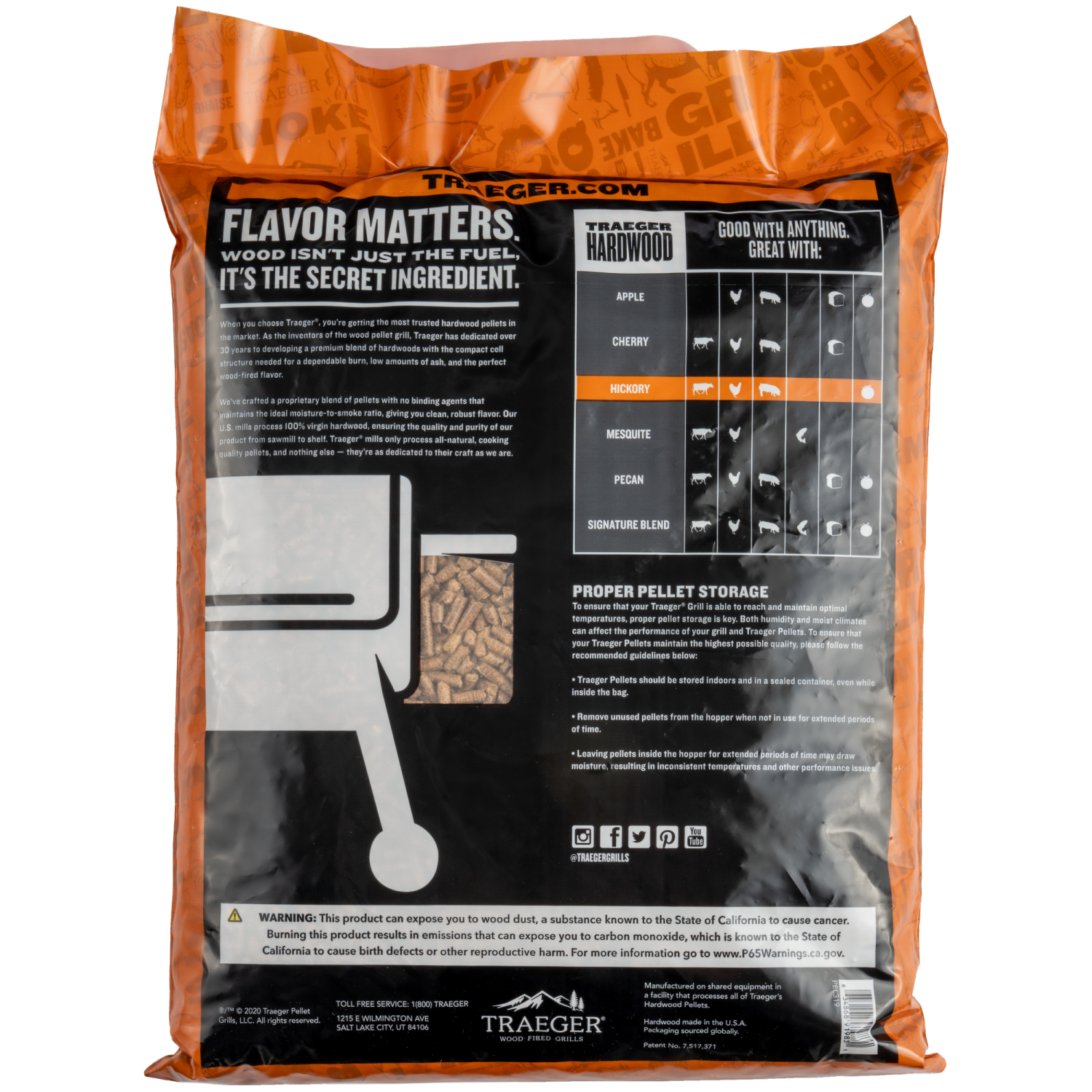 TRAEGER FSC Hickory BBQ Holzpellets 9kg