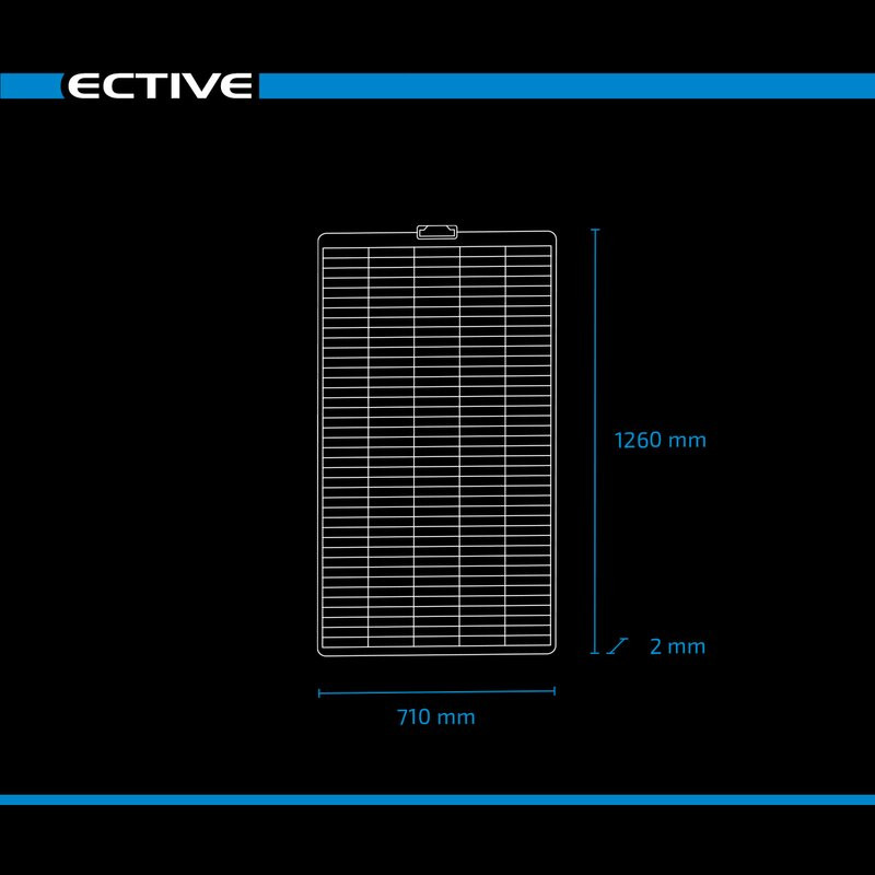 Semi-flexible monocrystalline solar panel ECTIVE SSP 180W
