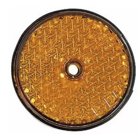 Orangefarbener runder anschraubbarer Katzenaugenreflektor