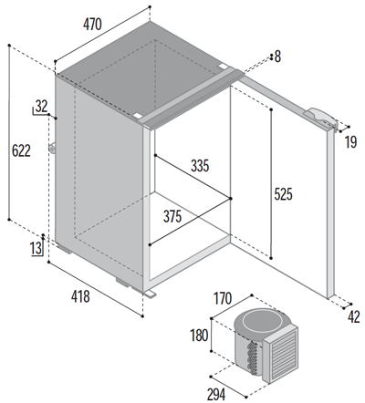 Fridge VITRIFRIGO C75L