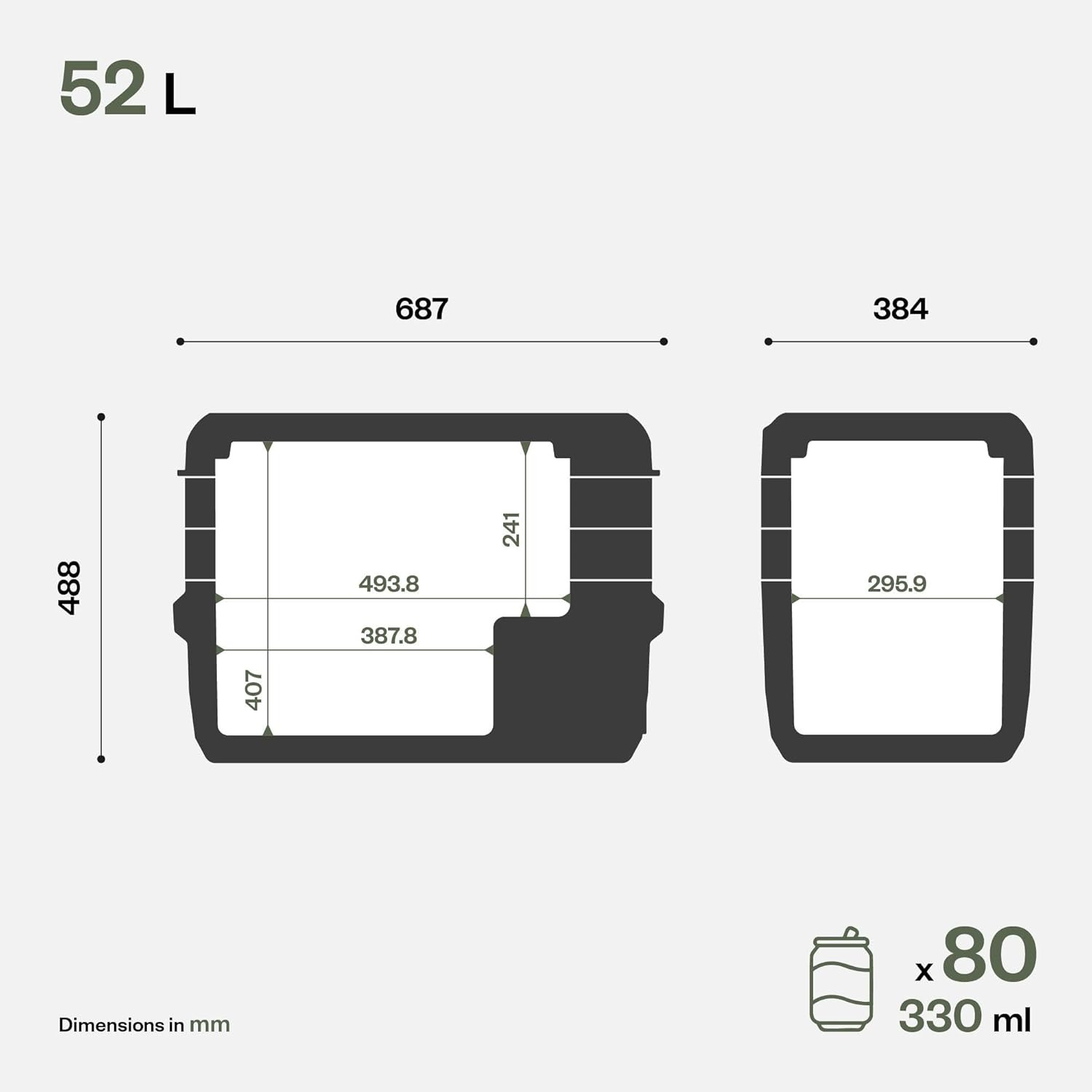 Portable compressor fridge, cooler box 12V INDEL B ITB52