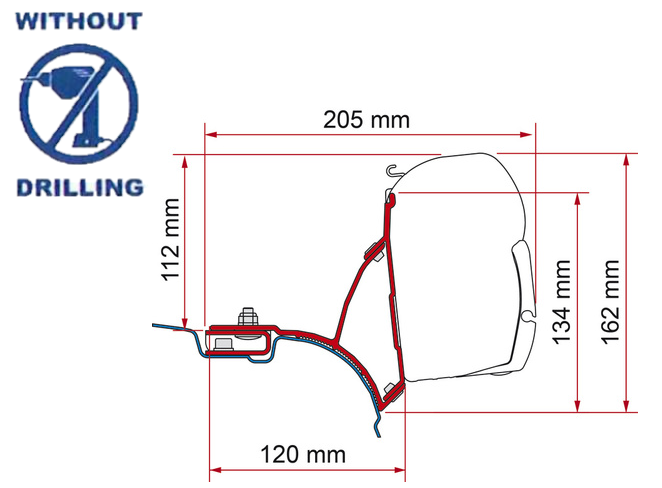 FIAMMA F45 VW T5/T6 Transporter/ Caravelle/ Multivan Adapter