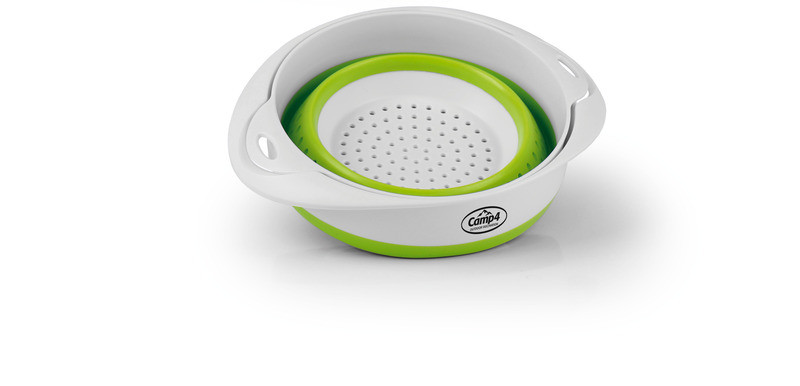 Silicone bowl and strainer Camp4 - White/Lime