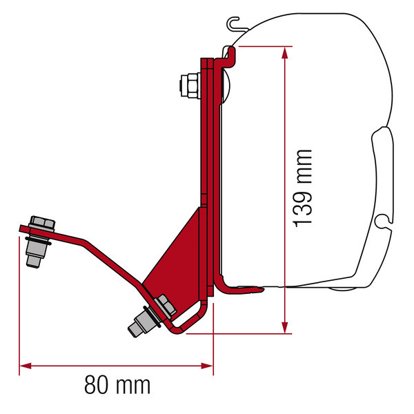 Adaptateur F45 Fiat Ducato avec toit relevable