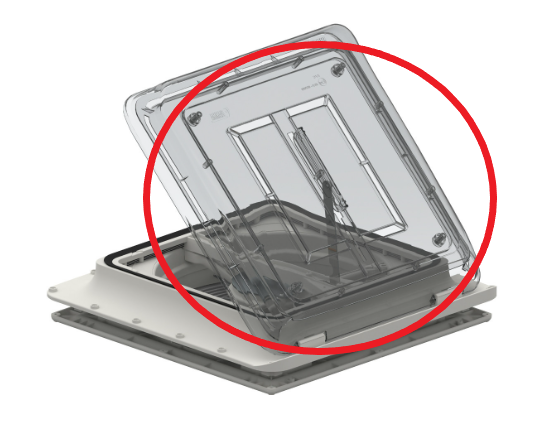 Recanvi FIAMMA tapa crystal per Vent / Turbo Vent 40X40