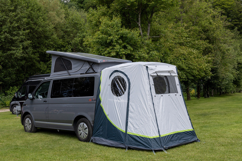 Heckzelt UPGRADE 2 - Speziell für die VW T4, T5 und T6 Heckklappe