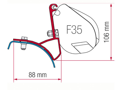 Adaptador FIAMMA F35 Trafic X83