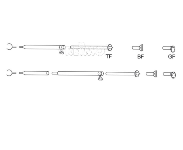 Steel storm pole 1.65-2.6m