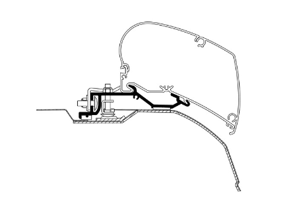 Adaptador THULE 6300 Low profile Ducat/Boxer/Jumper H2/L1-L2 post 2007