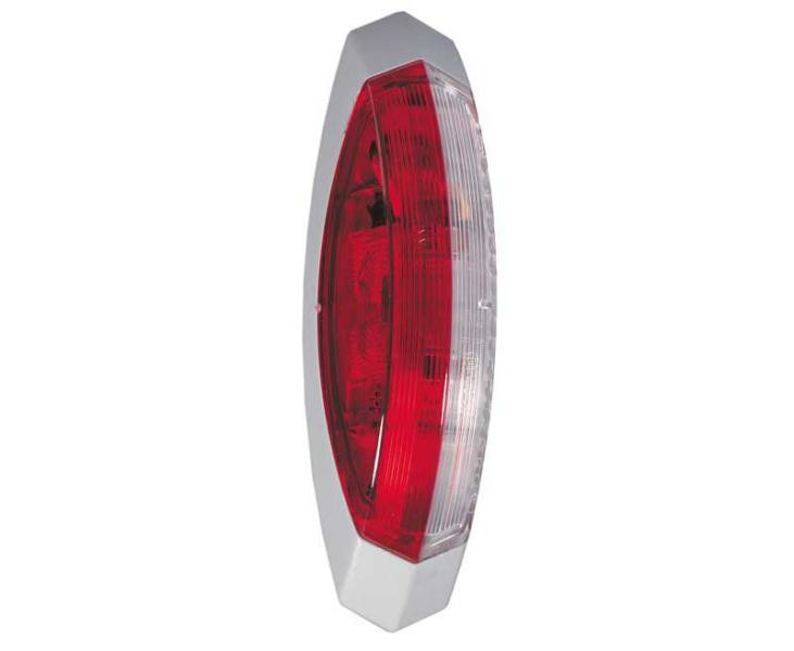 Red/white clearance light, grey base for left side
