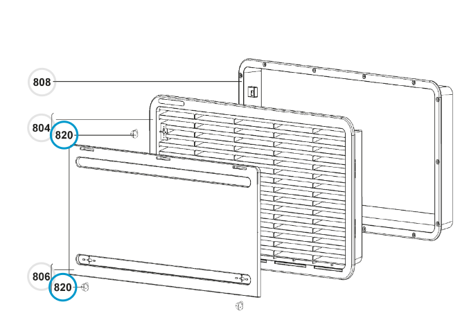 Locking screw for Dometic ventilation grille