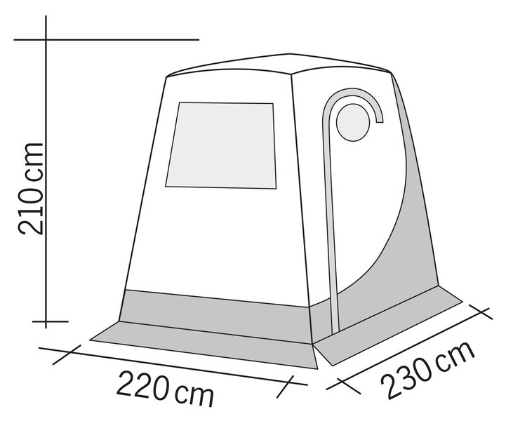 Rear tent Trapez Trafic - without poles