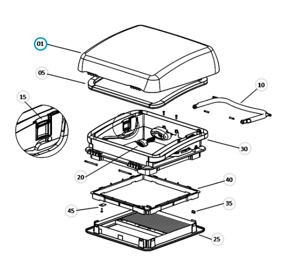 Glass DOMETIC Micro-Heki