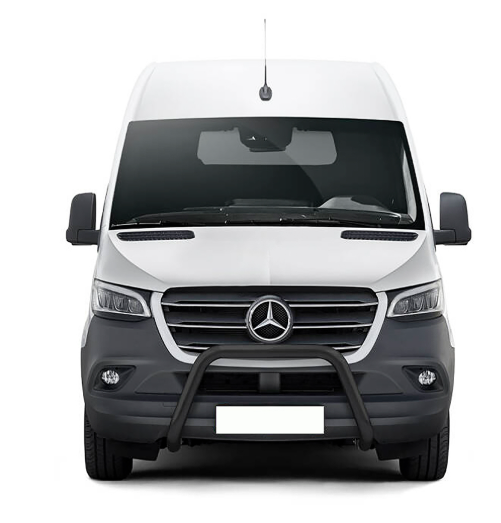 Frontstoßstange mit großem Bügel (EWG) Ø70mm Schwarz für Mercedes Benz Sprinter W907