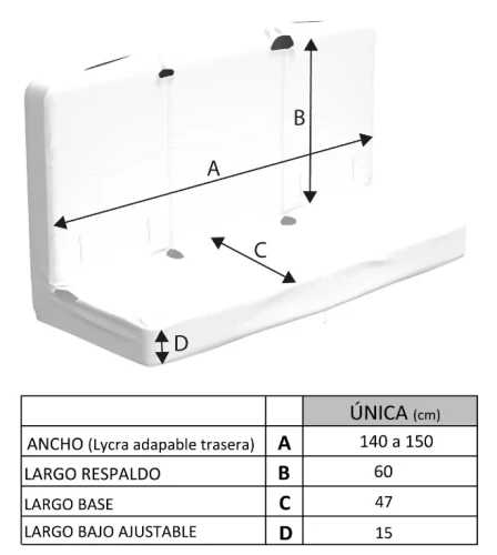 Funda bancada triple posterior GLASSY Army