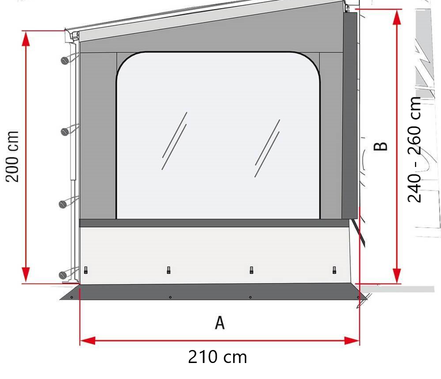 Side Awning FIAMMA F35 / Caravanstore Side W Pro 210x250cm