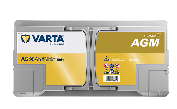 AGM-Batterie 12 V VARTA 95 Ah DYNAMIC AGM
