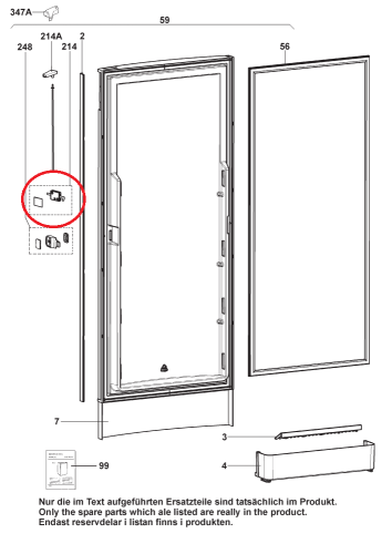 Fermeture de porte réfrigérateur DOMETIC RM/RMDT/RML/RMS