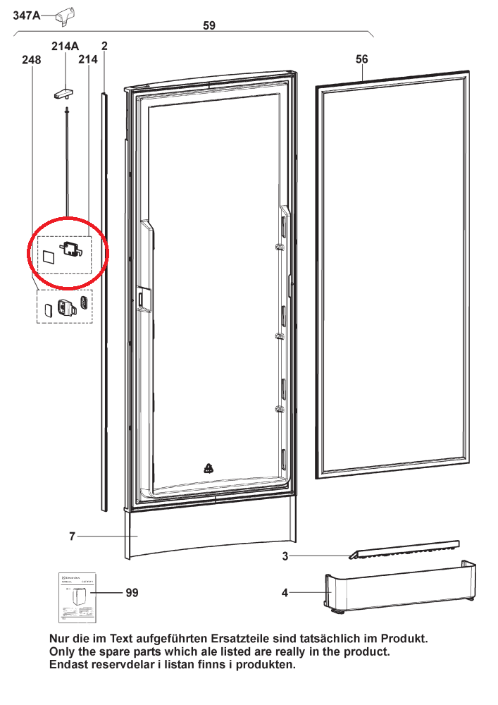 Door lock with safety hook DOMETIC