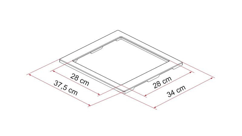 Adaptateur de lanterneau Fiamma (28x28) pour Fiat Ducato, Jumper, Jumper, Movano