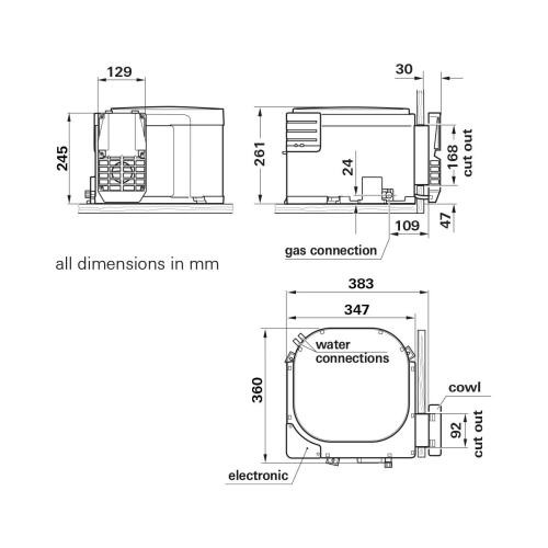 TRUMA mixed gas/electric boiler